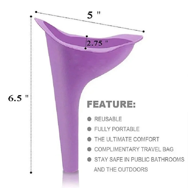 1PCS Portable Female Ladies Urinal Funnel Pee Device Camping Travel Toilet Stand