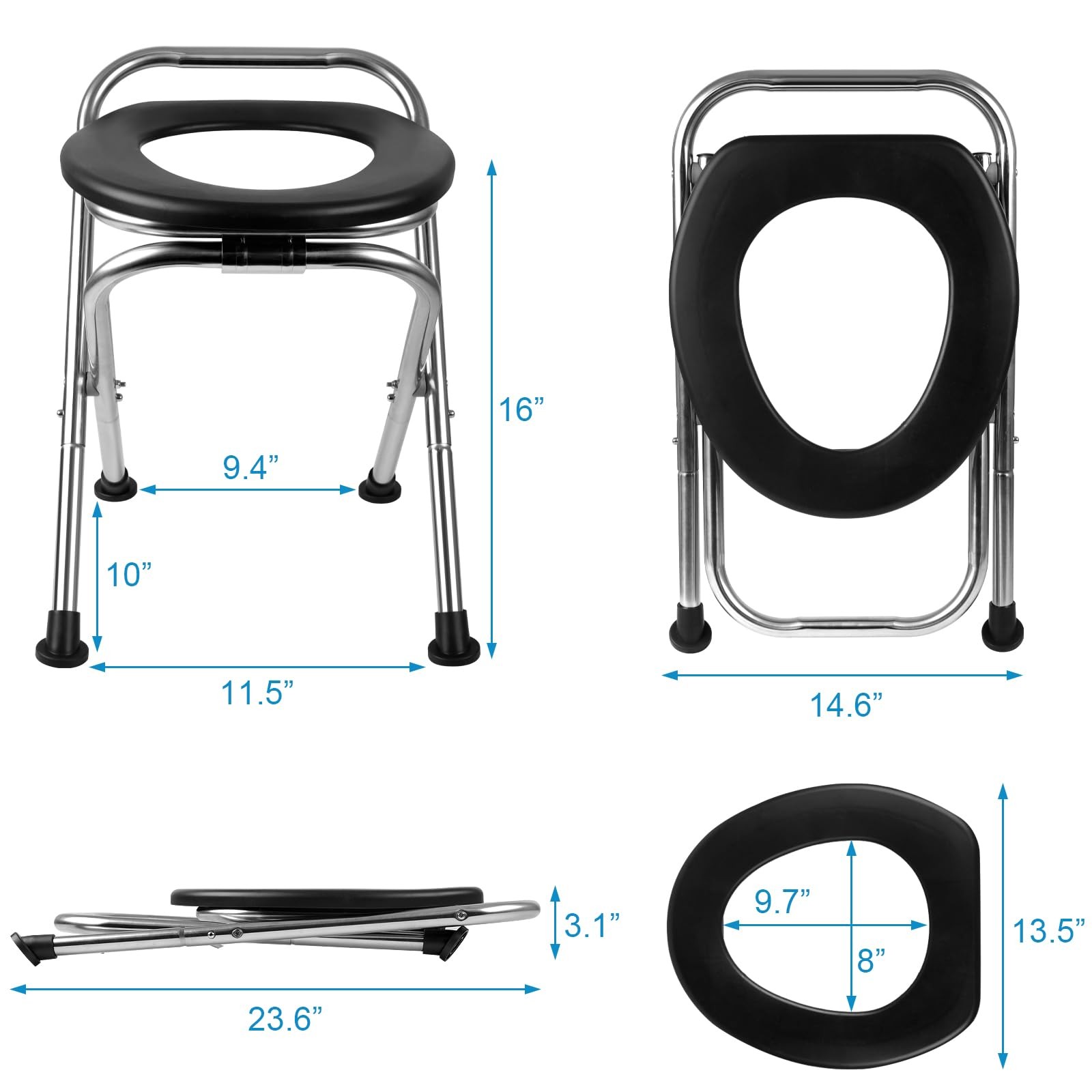 Portable Toilet for Camping, Portable Toilet Seat, Portable Toilet Travel, Stain