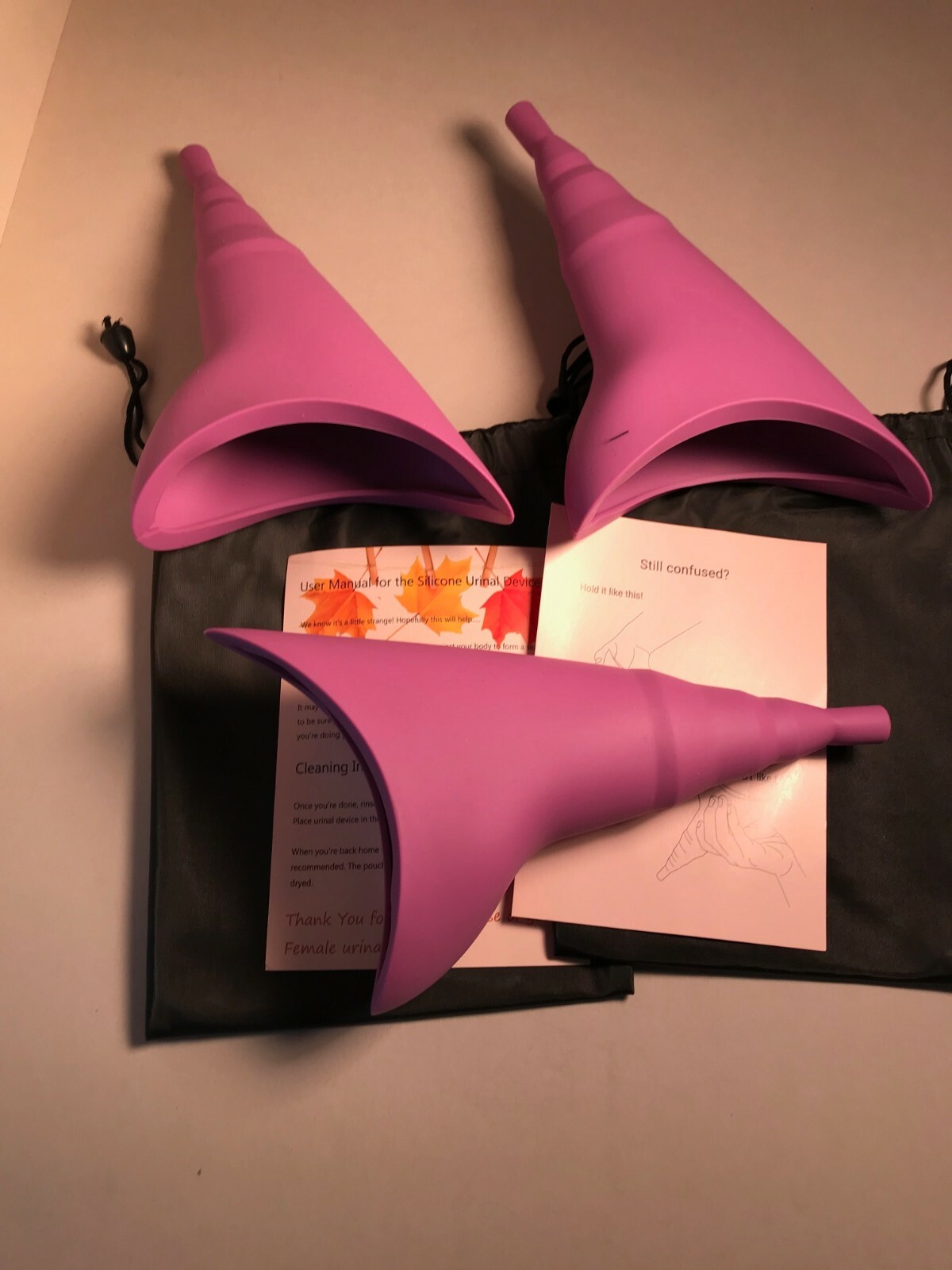 Portable Female Urinary Funnels (3-Pack), Camping, Boating,Outside, P P Tubes