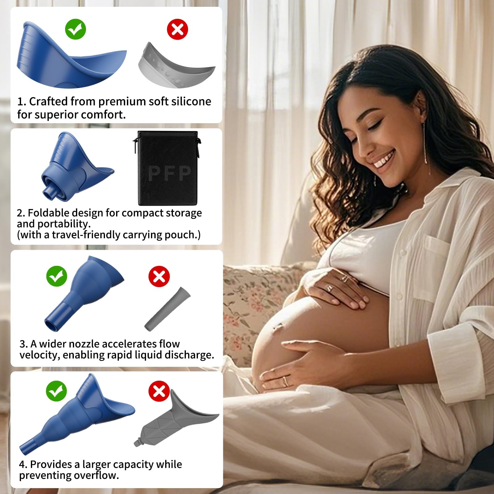 Female Urination Device, Reusable Hygienic Pee Funnel for Women, Outdoor Urin…