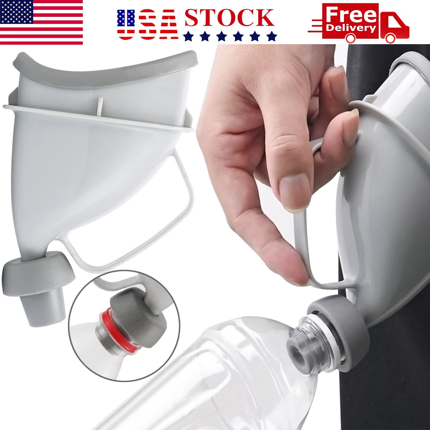 Unisex Portable Potty Pee Funnel Adult Emergency Urinal Device Outdoor Toilet US