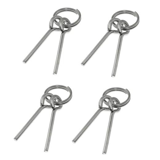 4PCS Replacement Tent Grommet Pins 5mmx50mm Double Needle Nail Ring Ultra
