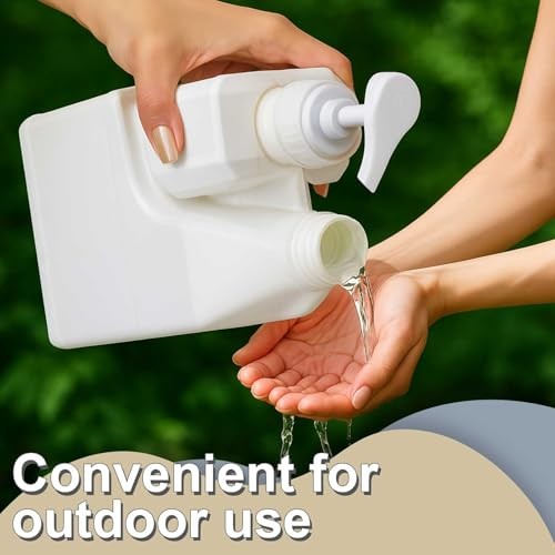 2 Pcs Portable 2 Compartment Foam Soap Handwashing Bottle 1300ml Capacity