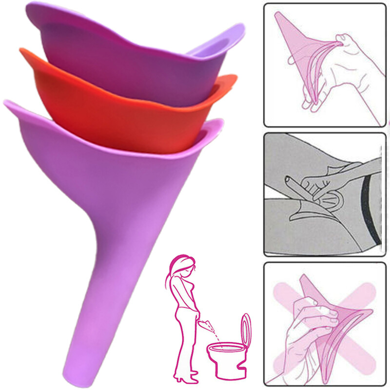 Portable Female Woman Ladies Pee Urinal Urine Standing Funnel Camping Travel