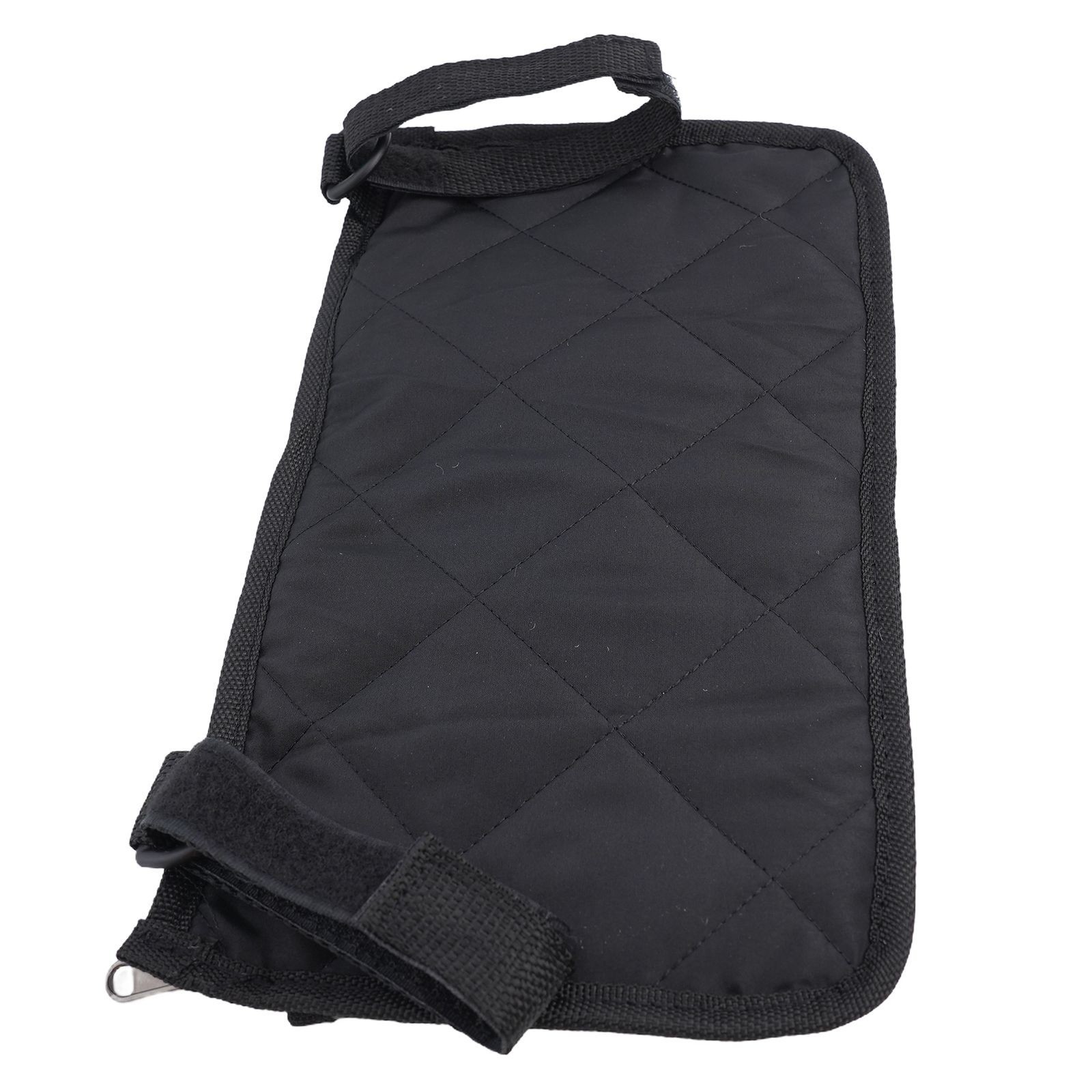 Camping Chair Armrest Storage Bag with Reflective Strip Black