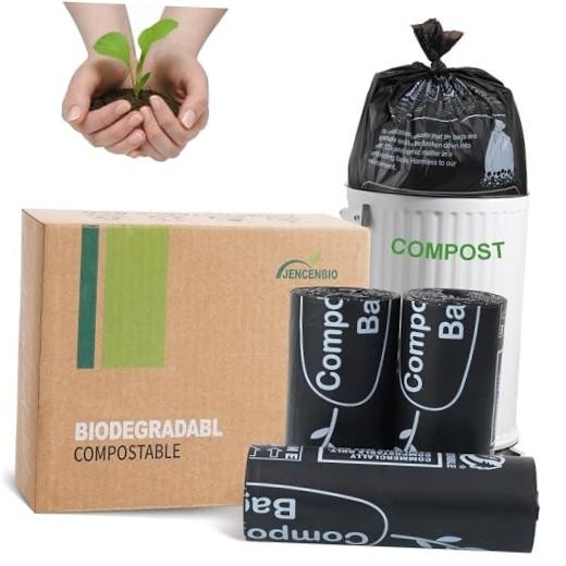 Compostable Portable Toilet Bags, 5 Gallon 20Liter Extra Thick 0.87 Mils Black