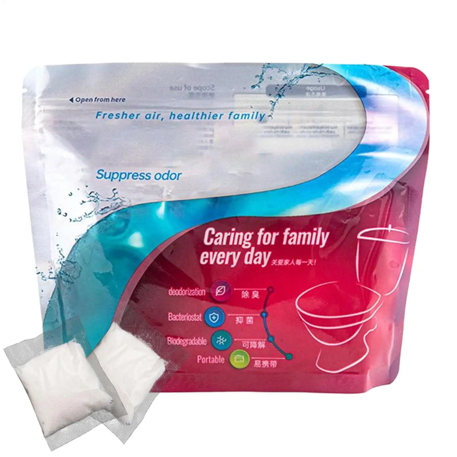 Portable Toilet Absorbent Gel Emergency Urine Bag Coagulant Camping Toilet Powde