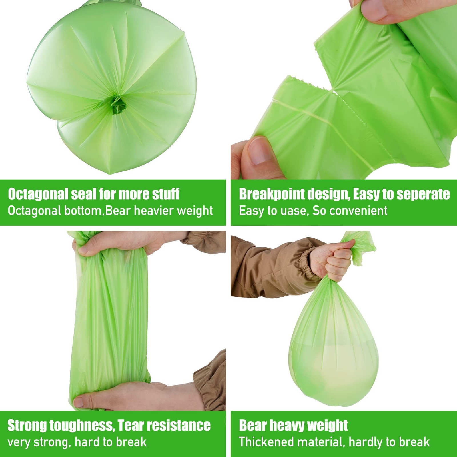 Compost Bags, 5 Gallon, 20Liter, Extra Thick 0.78 Mils, Biodegradable Food sc…