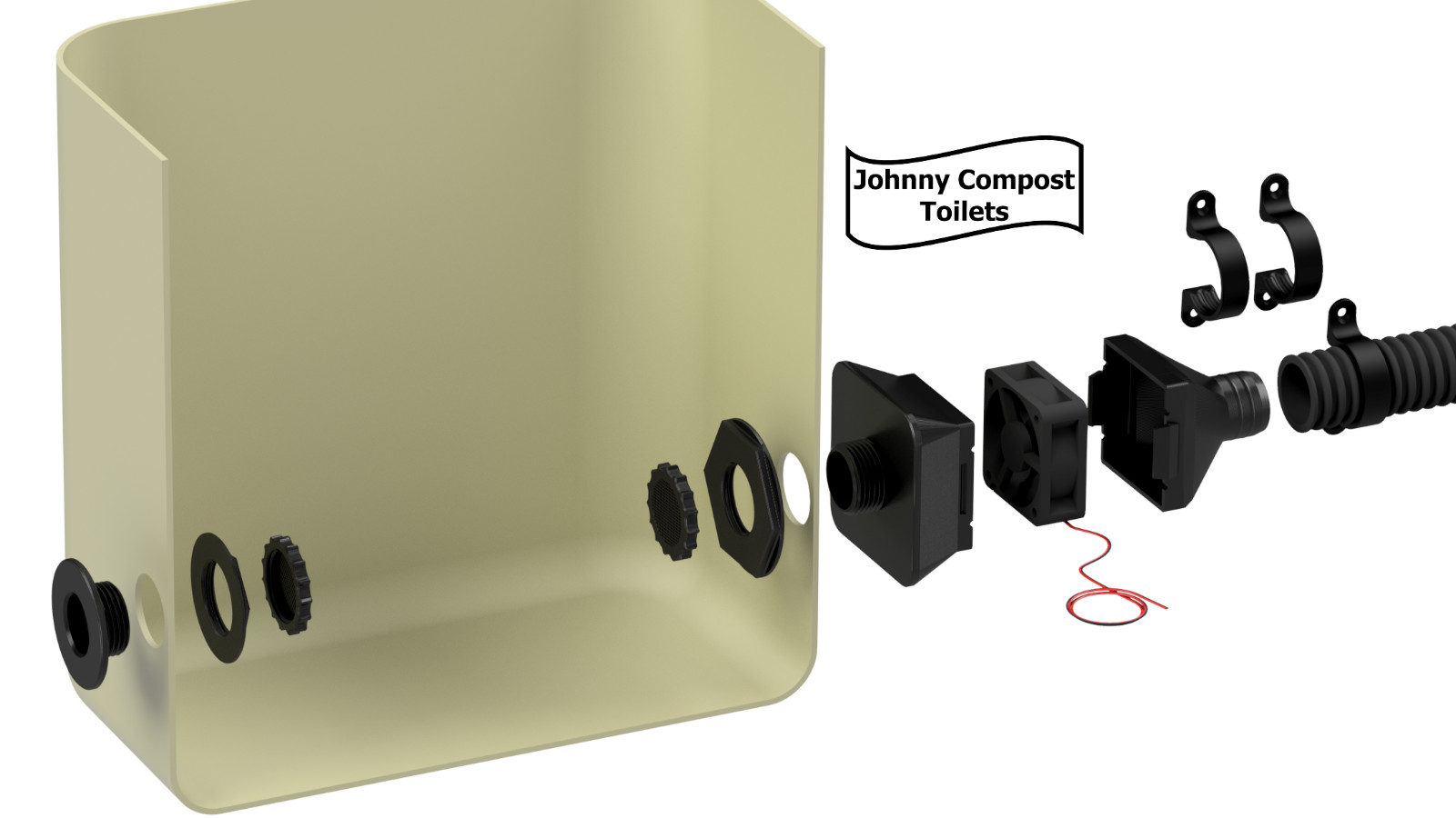 Universal Ventilation Kit-Exterior Side Fan Housing Mount-Easy -USB, 12v, AC