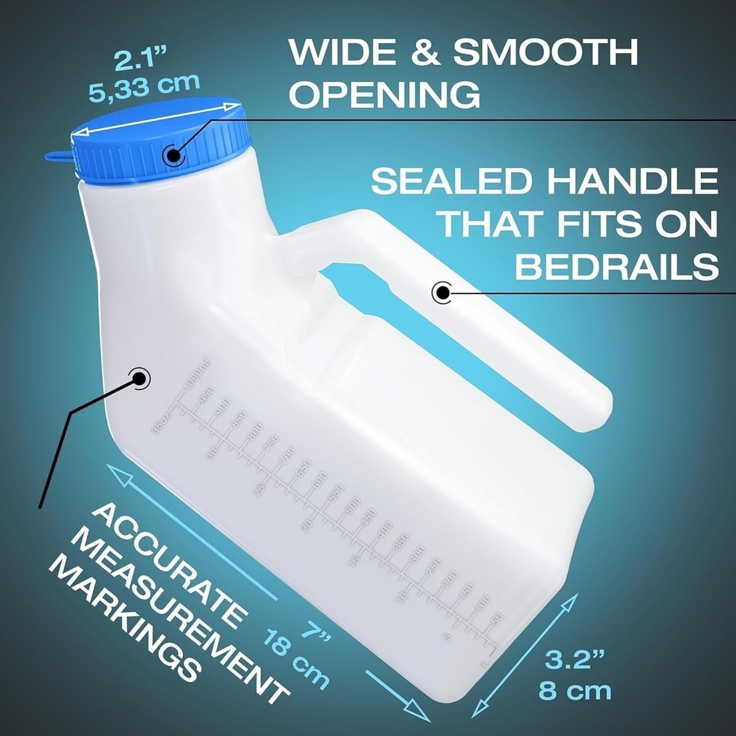 Compact Men’s Travel Urine Bottles 3-Pack