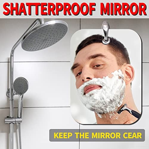 Shaving Mirror, Unbreakable Shower Mirrors, (Medium,2pack(6 inches x8 8″L x 6″W