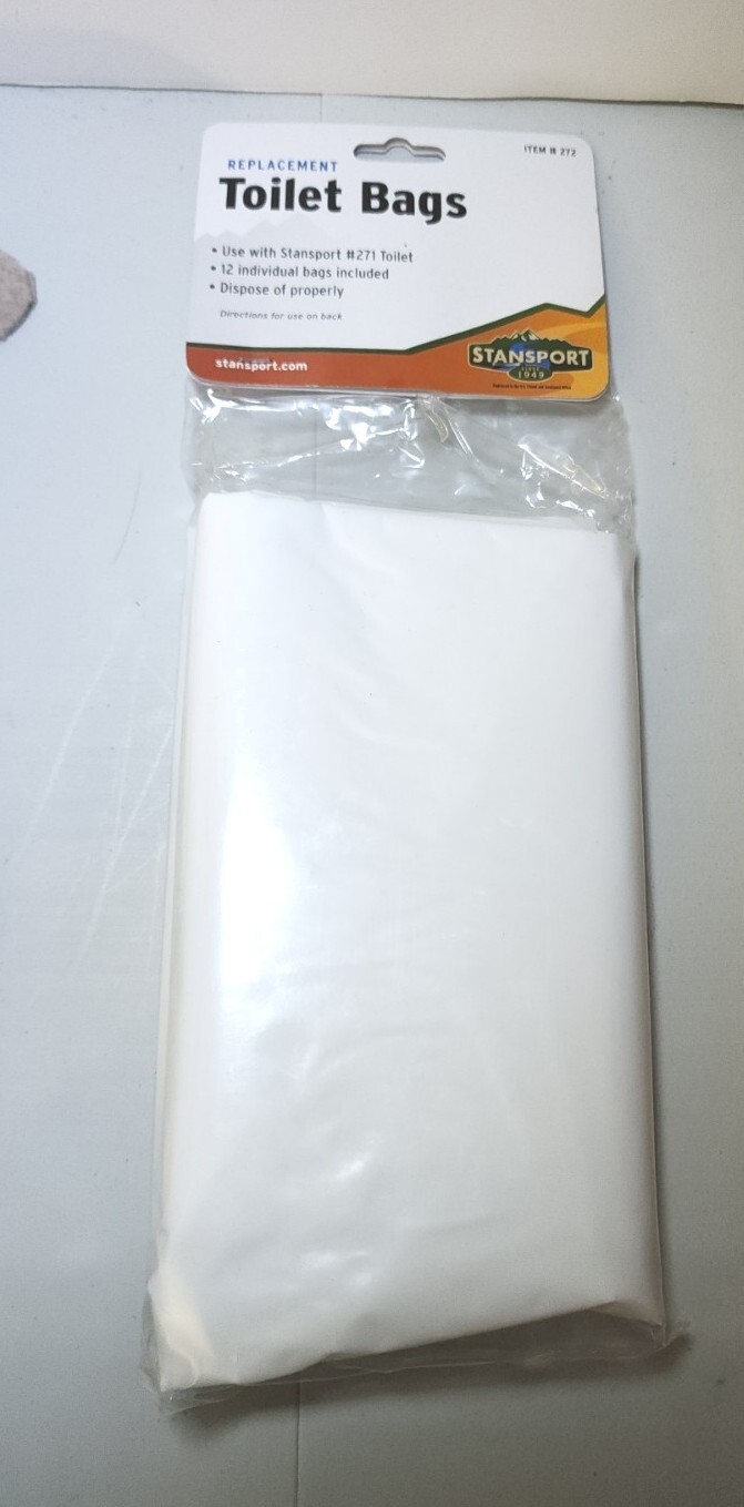 Lot of 12 5 Gallon Toilet Bag / Liners for Portable Toilets Stansport
