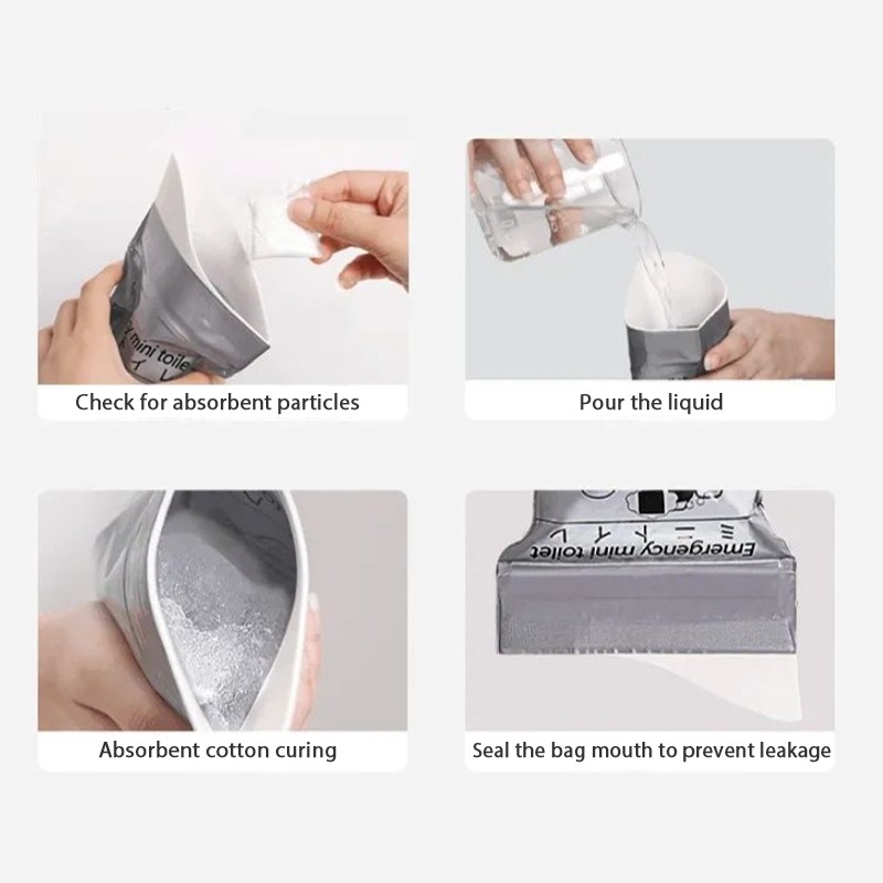 1/4Pcs 700 ml Emergency Portable Car Urine Bag Vomit Bags Mini Toilet Emergency,