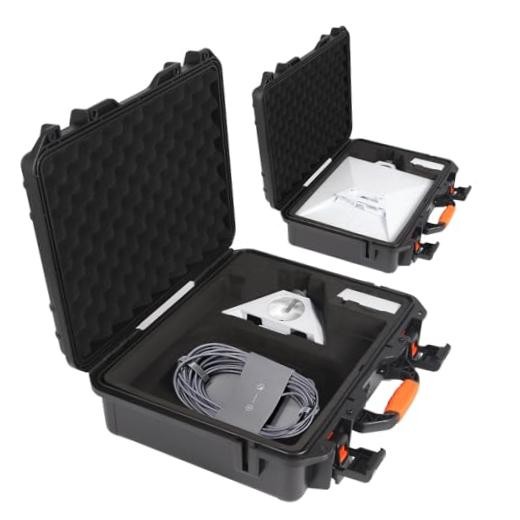 TailWaggers Waterproof Starlink Mini Case – Precision Cut Foam – Orange