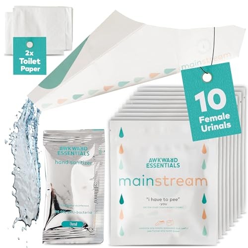 Disposable Female Urination Device, Pack of 10 Portable Urinal for Women, 41110