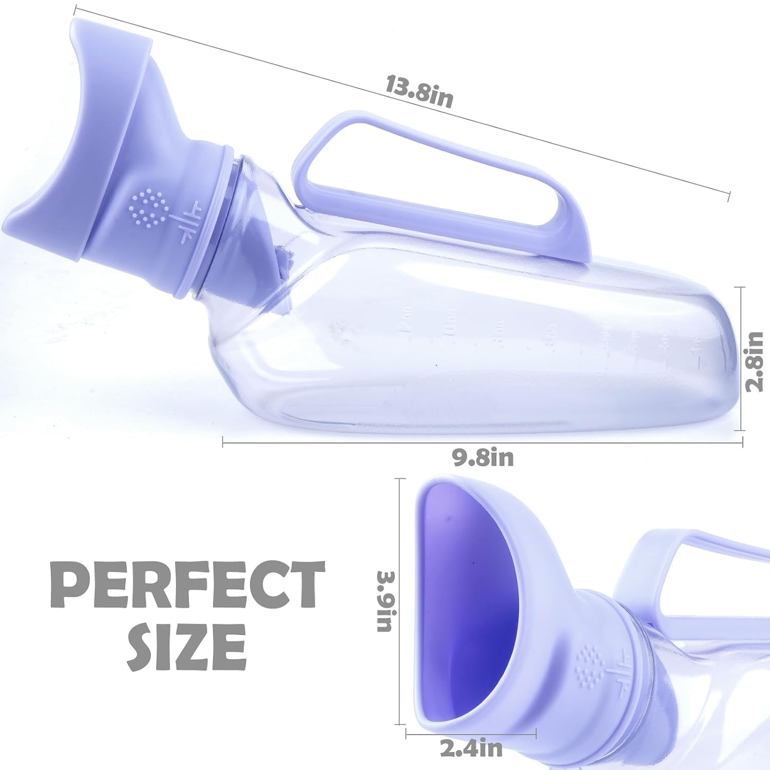 Large Capacity Leakproof Female Urinal Bottle 40oz 1200ml Portable Knitted