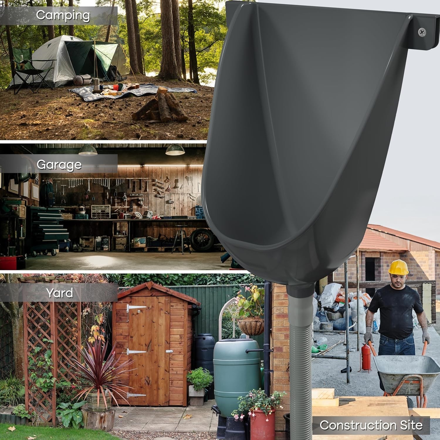 Durable Plastic Outdoor Urinal with Hose – Minimal Maintenance & Water Saving