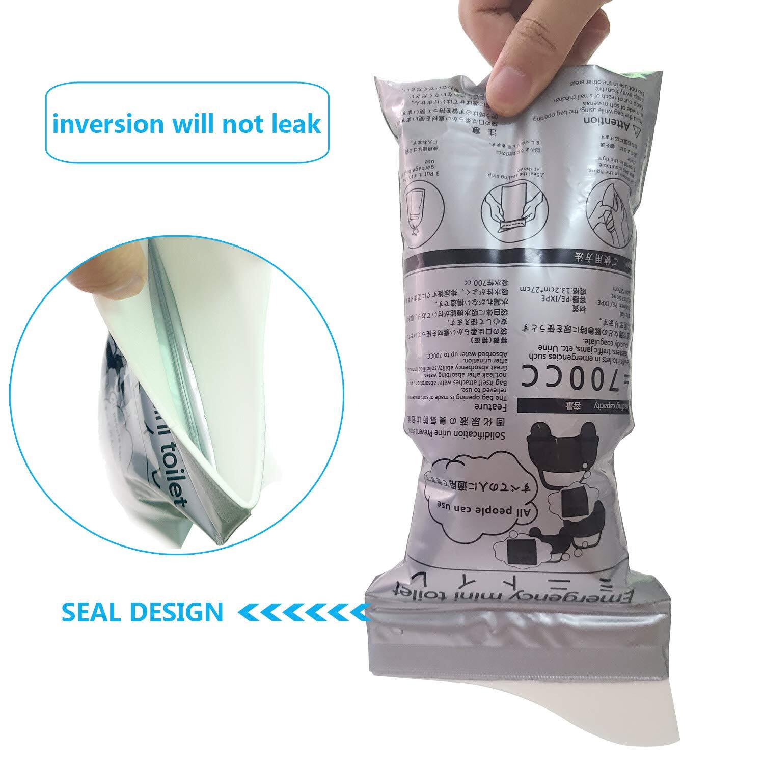 Pack of 8 Disposable Urinal Bags Camping Pee Bags Unisex Urine Bag Vomit Bag