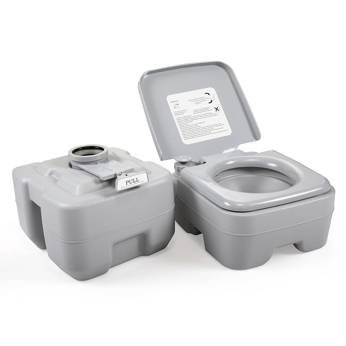 5 Gallon Portable Toilet Flush Potty Travel Outdoor for Camping & Boat