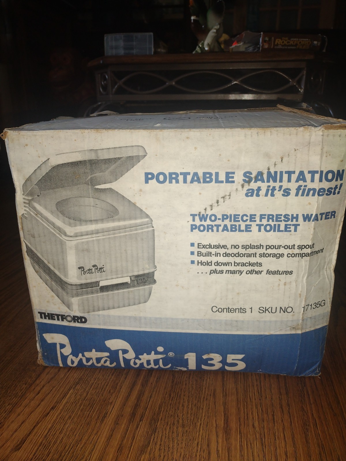 PORTA POTTI 135 THETFORD NEW FRESH WATER PORTABLE TOILET NEW