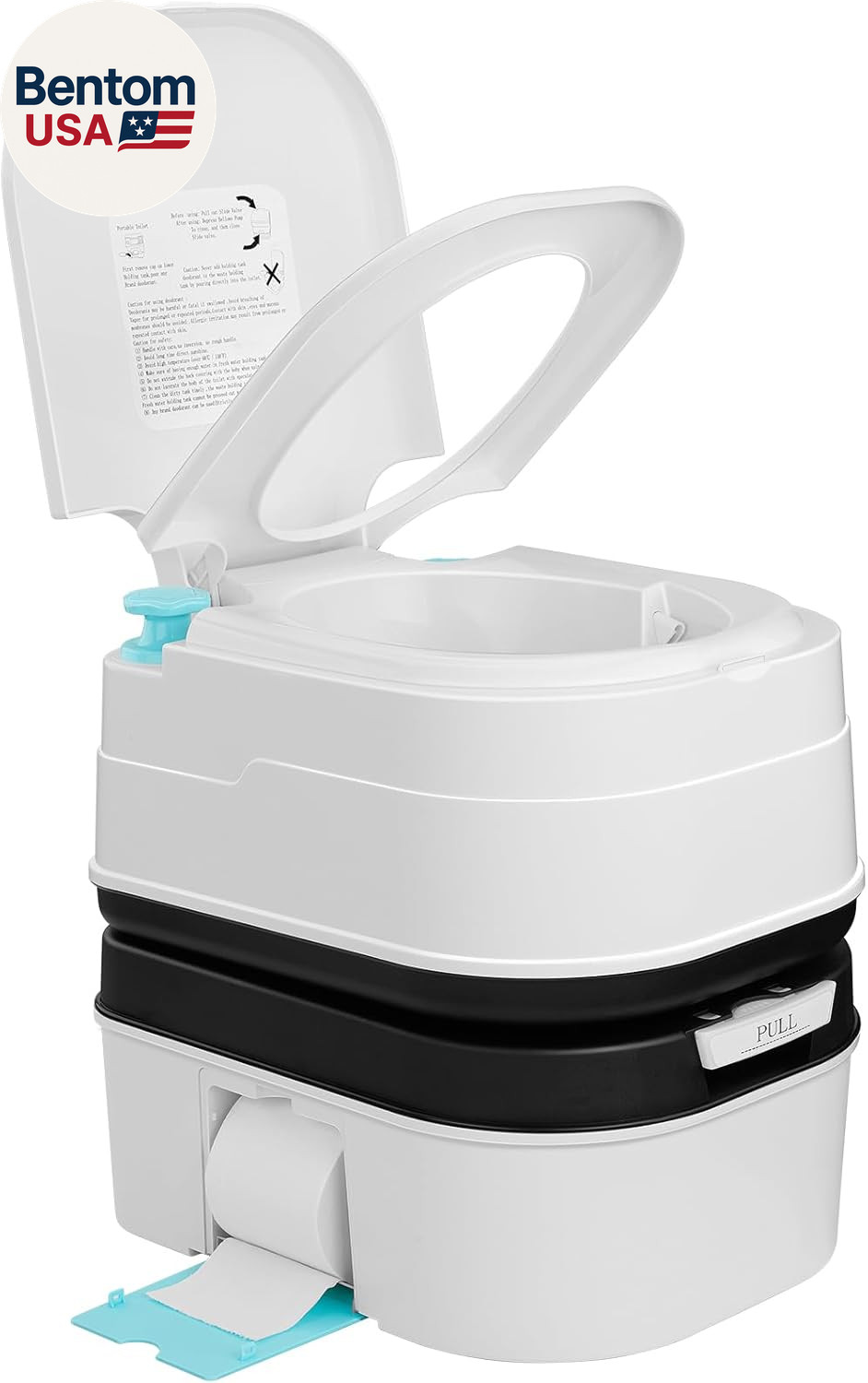 6.34 Gal Portable Toilet for Adults: Large Camping Toilet with Detachable Waste