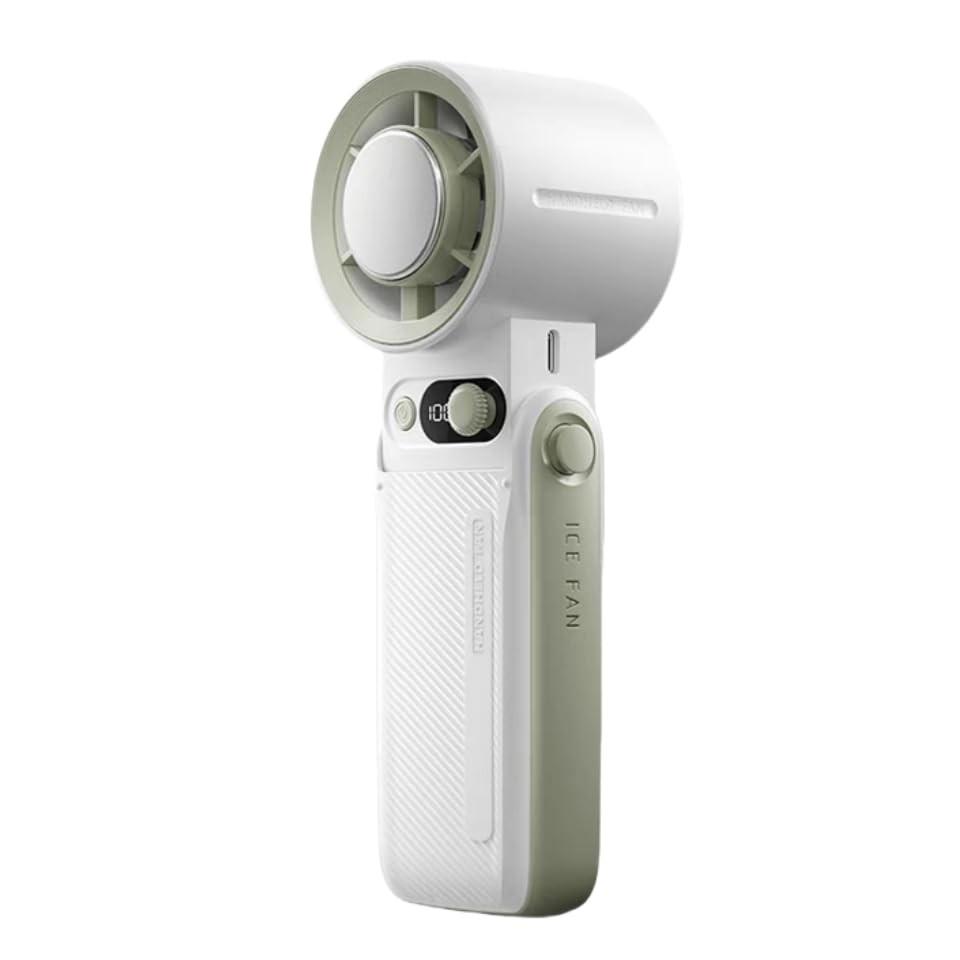 Portable Handheld Fan with Instant Ice-Cooling Technology, 199 Adjustable White