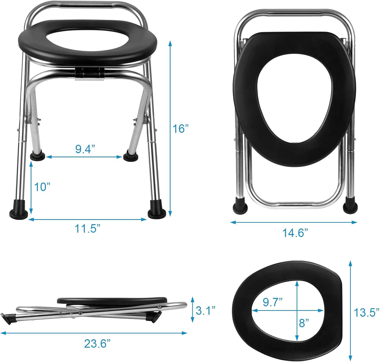 Portable Toilet for Camping, Portable Toilet Seat, Portable Toilet Travel, Stain