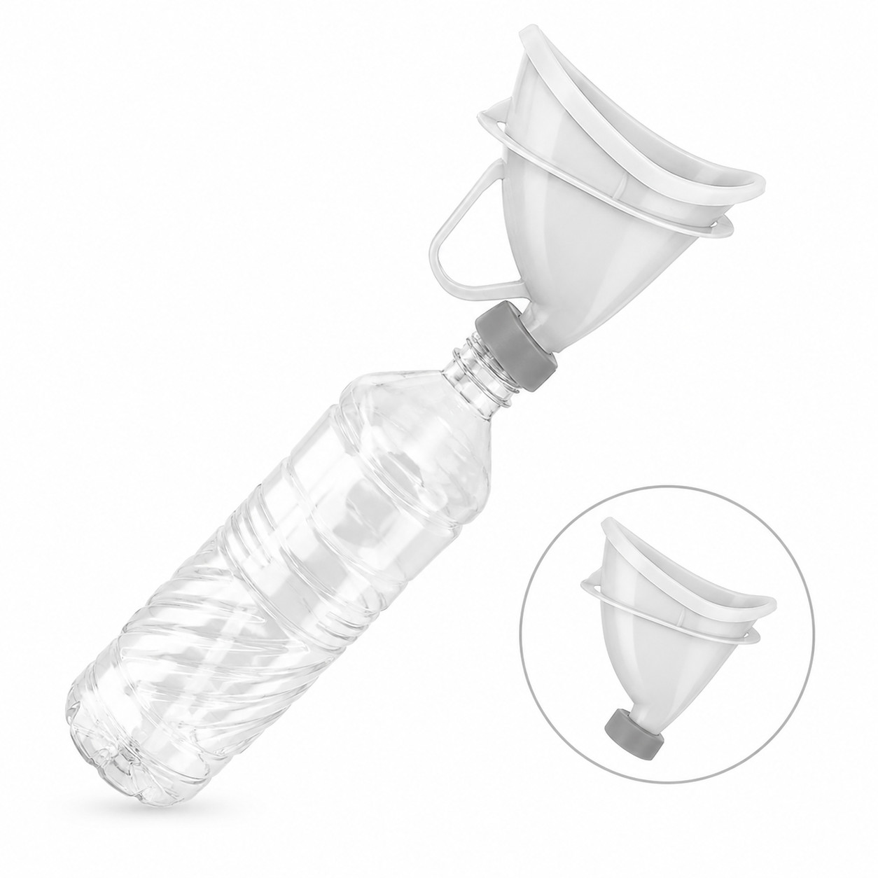 Portable Male Urinal Funnel Travel Emergency Bottle Adapter For Men