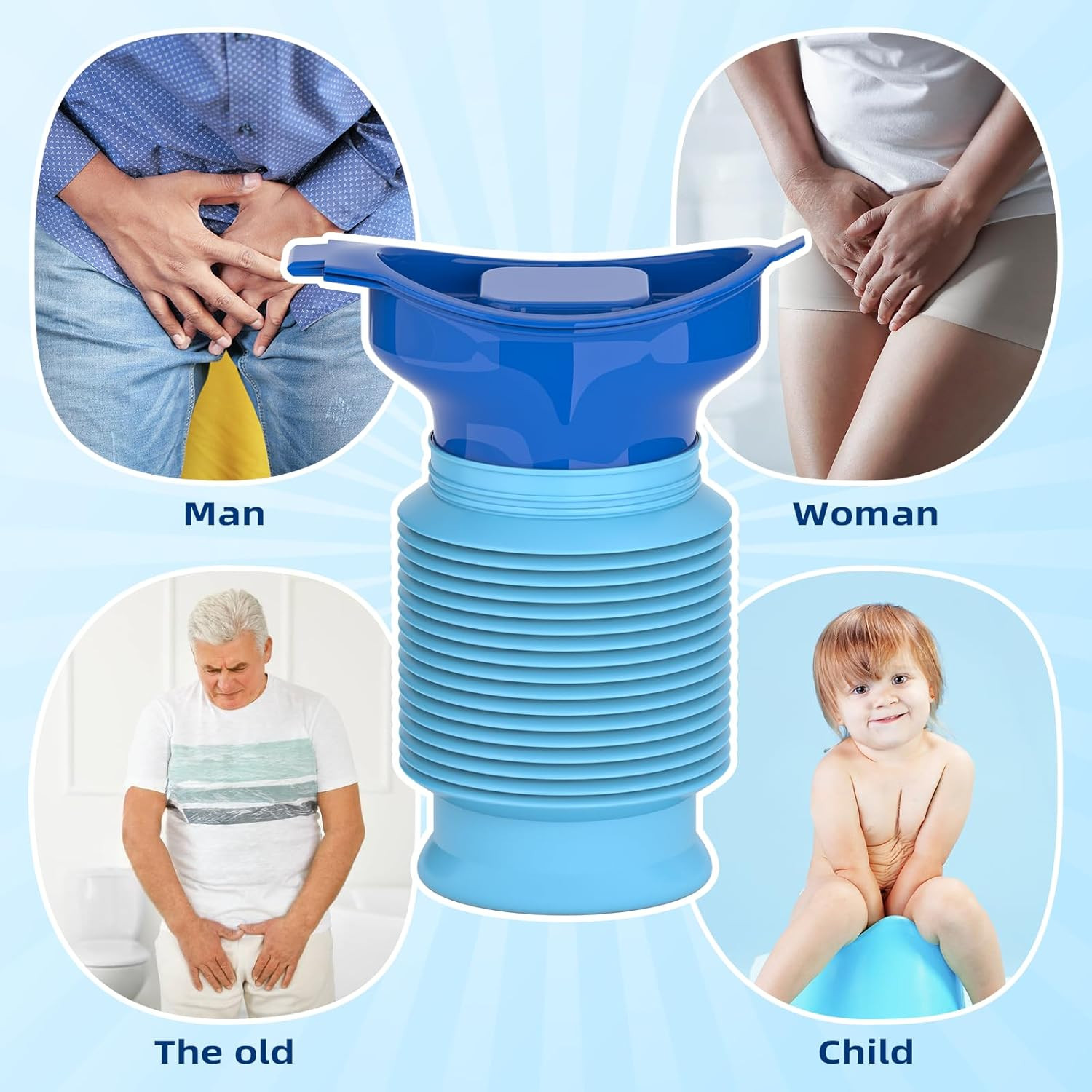 Pee Bottles for Men, Adjustable Emergency Urinal, Car Pee Bottle for Men and Wom