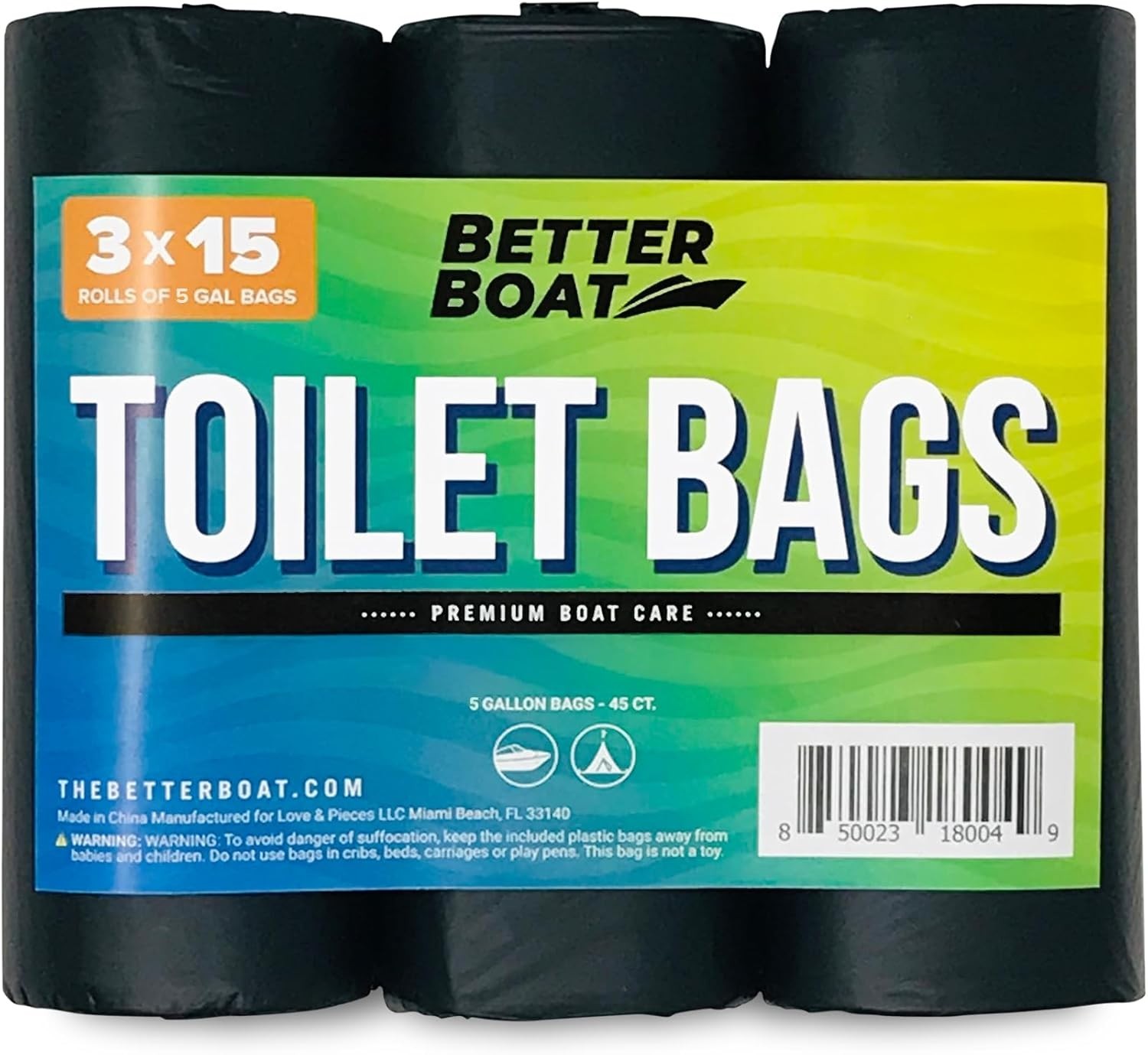 45 Leak-Proof Portable Toilet Bags – Fragrance-Free & Essential for Outdoor Fun