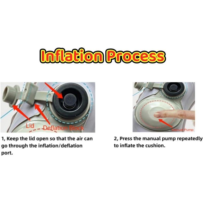 Portable Inflatable Toilet Seat Cover – Reusable Travel Cushion with Storage Bag