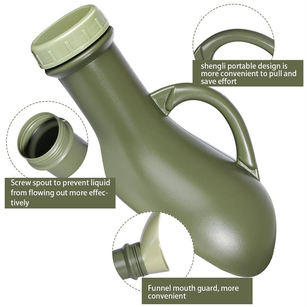 Urinal Travel Toilet Urinal Bottles with Funnel Pee Bottle Urinals Unisex Portab