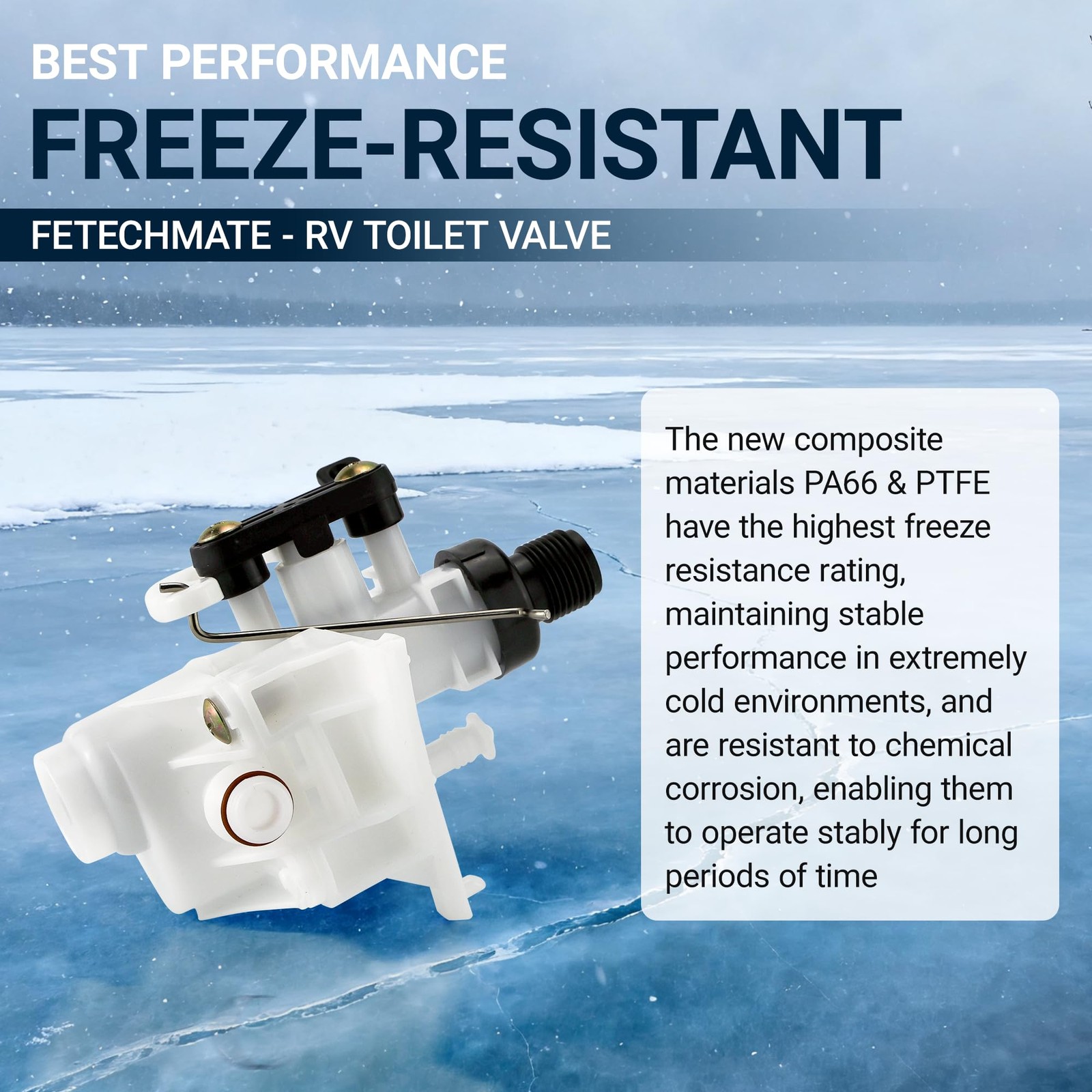 2 Pack 31705 RV Toilet Water Valve Kit, 31688 Camper Toilet Valve Freeze