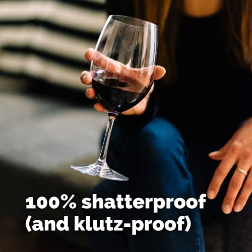 Outdoor Plastic Wine Glasses With Stem (20oz) | Unbreakable 20 oz Stemmed