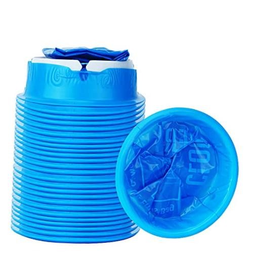 24 Pack Blue Emesis Bags Disposable for Kids, 1000 ml Vomit Bag for Morning