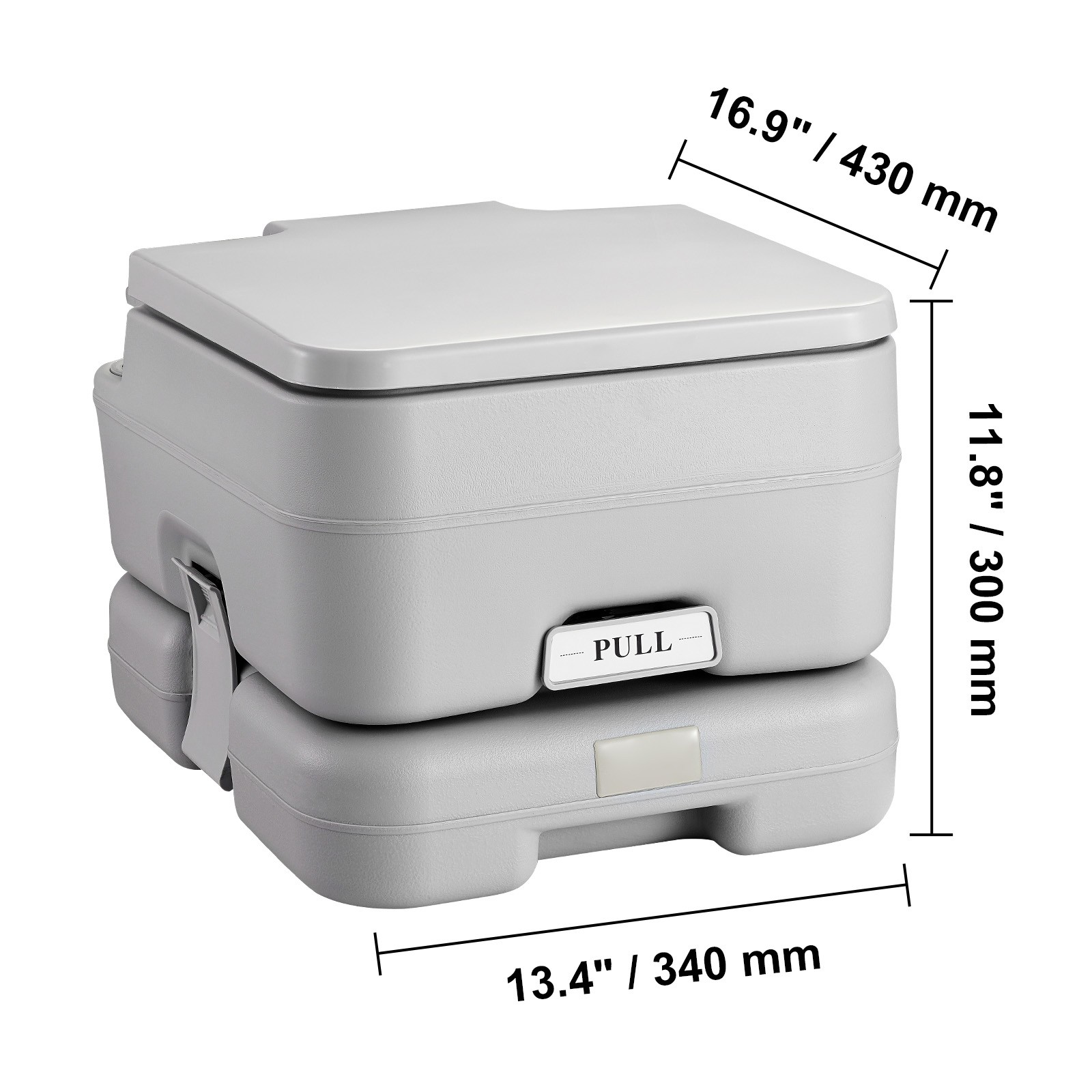 VEVOR Portable Toilet Flush Travel Camping 3.2 Gal Commode Potty Outdoor Indoor