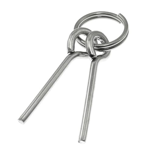 4PCS Replacement Tent Grommet Pins 5mmx50mm Double Needle Nail Ring Ultra