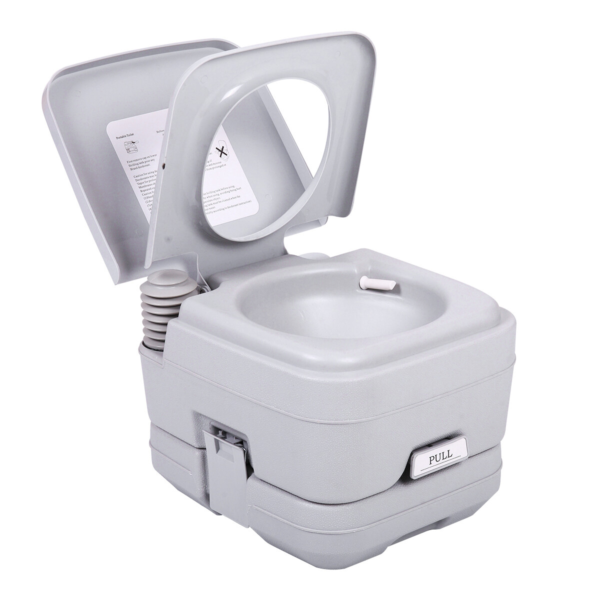 Lightweight Portable Toilet Flushable Camping Sanitary Outdoor Travel 2.6 Gallon