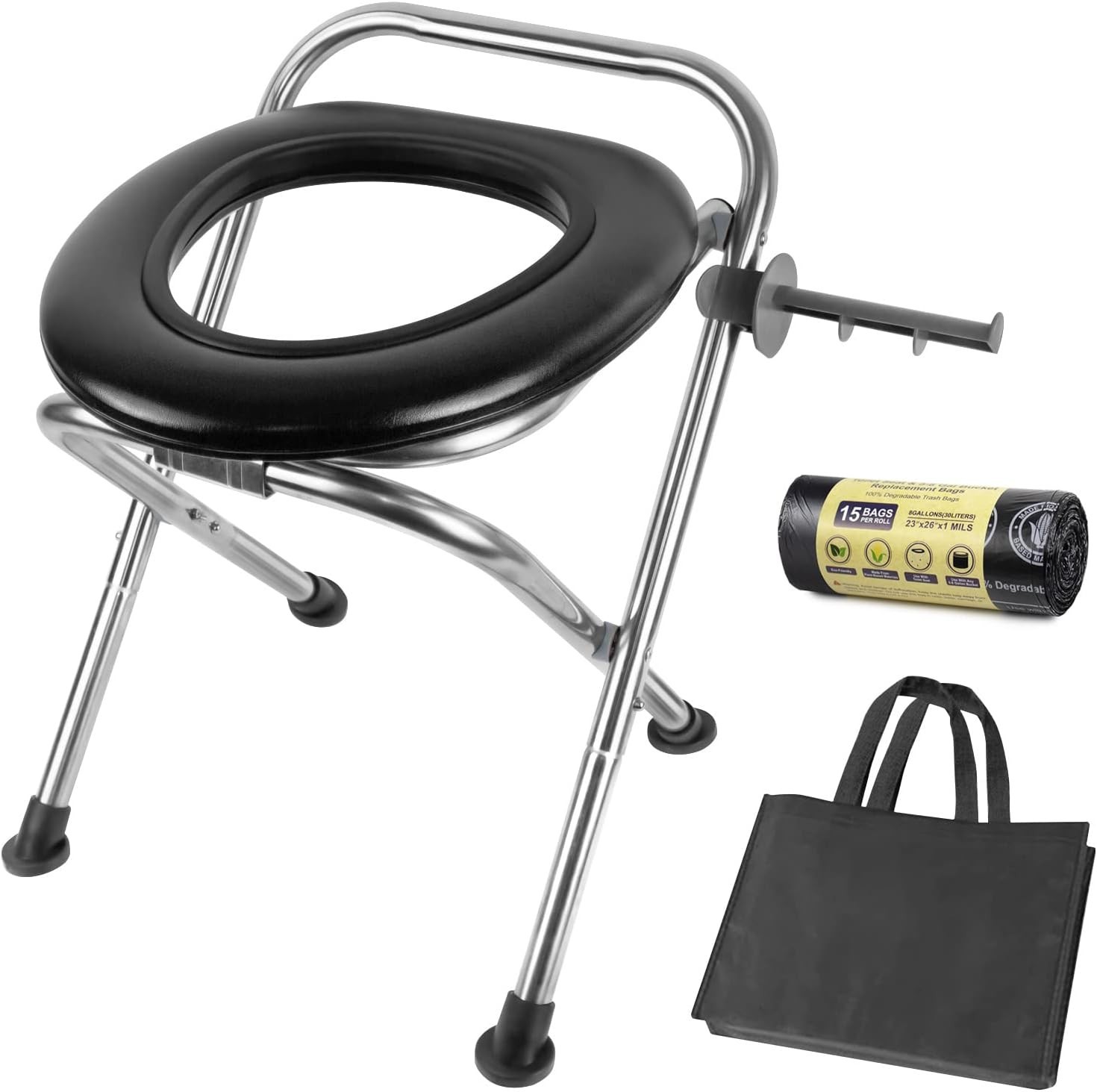 Soft Seat Portable Toilet Potty Chair for Camping, Travel, Road Trips, Trucker