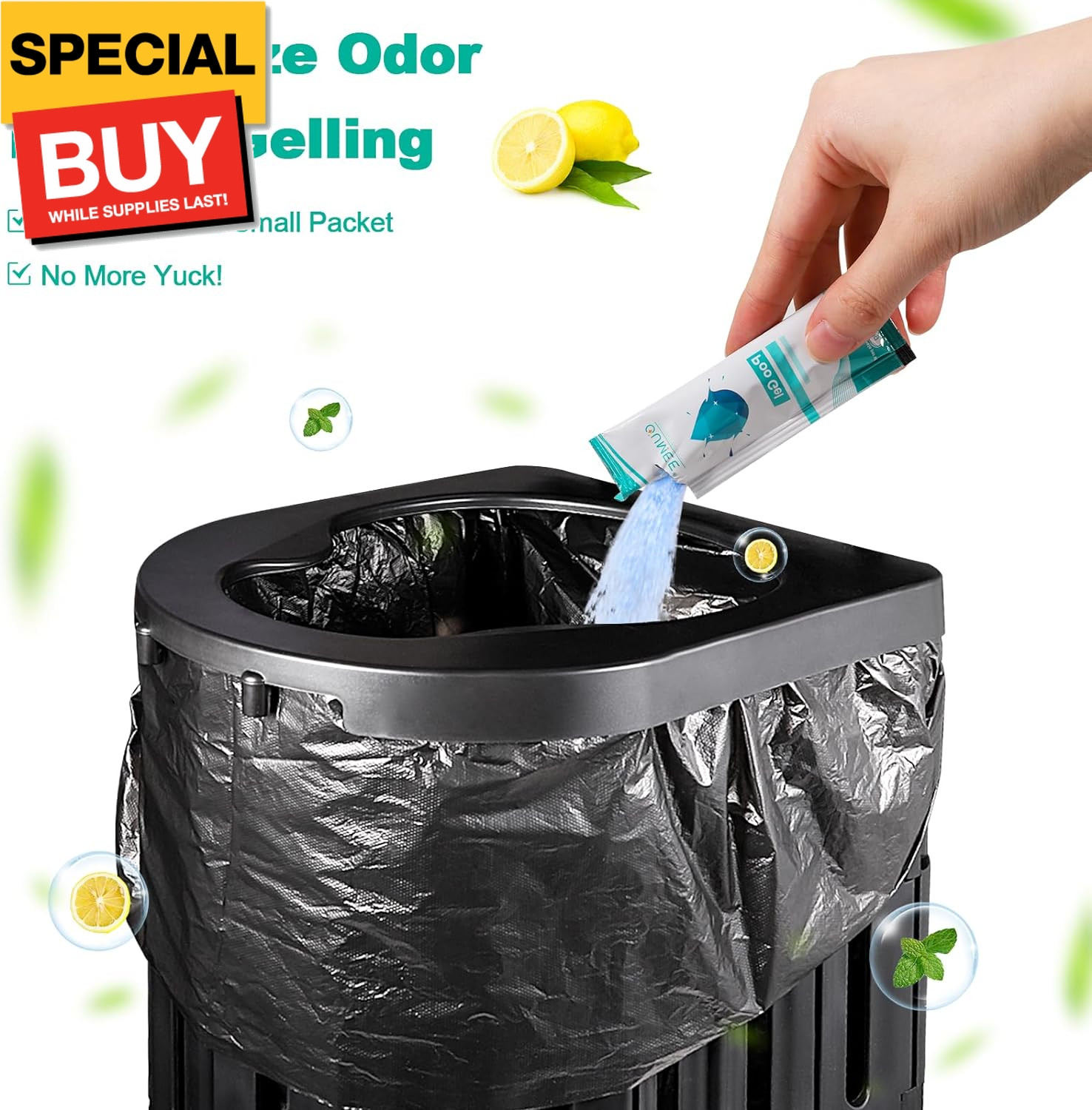 30 PACK Poo Gel for Portable Toilet, Camping Toilet Powder for Potty Bags, Eco A