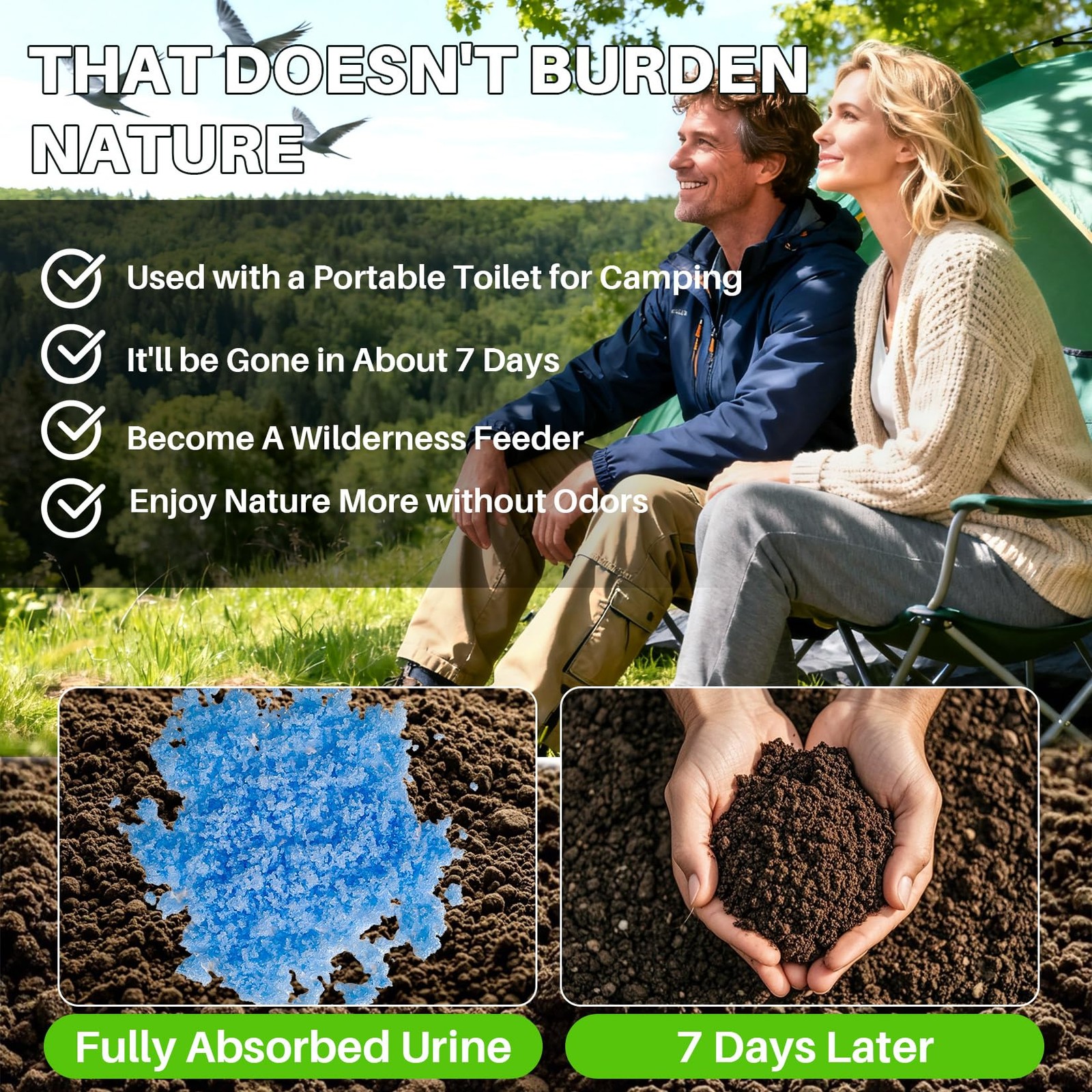 RAINFLOW Absorbent Gel Powder – Liquid Absorbing Polymer for Portable Toilet…