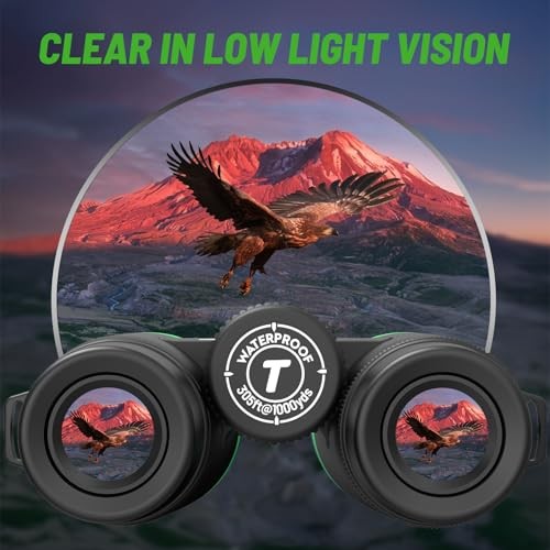 Green 15×55 UHD Binoculars for Adults – High Powered with Phone Adapter – Large