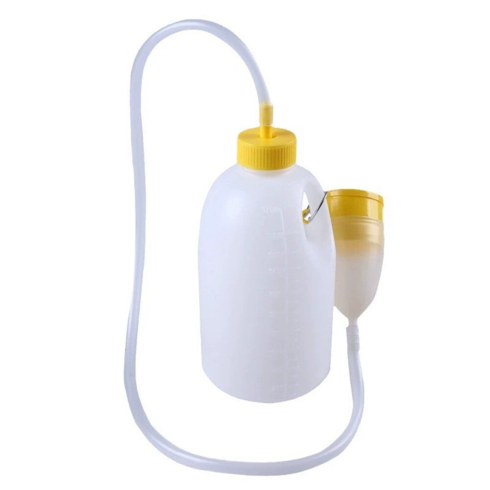 Portable Urinal with Lid, 57oz Leak-Proof for Travel, Car, Camping, Bedside Use