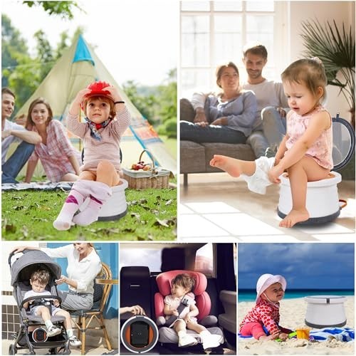 Portable Toilet for Kids – Travel Potty Seat with Bag, Ideal for Camping & Outdo