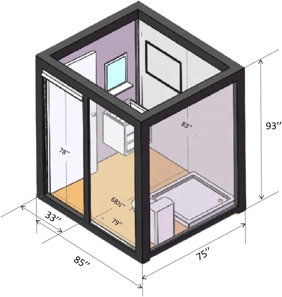 Outdoor Portable Restroom Shower Mobile Toilet Concerts Conventions Construction