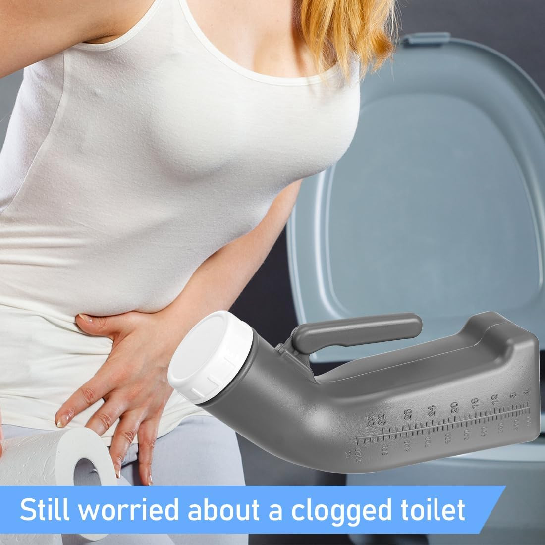 Urinal Bottle Plastic Pee Bottles for Men Portable Urine Bottle Urinal Toilet