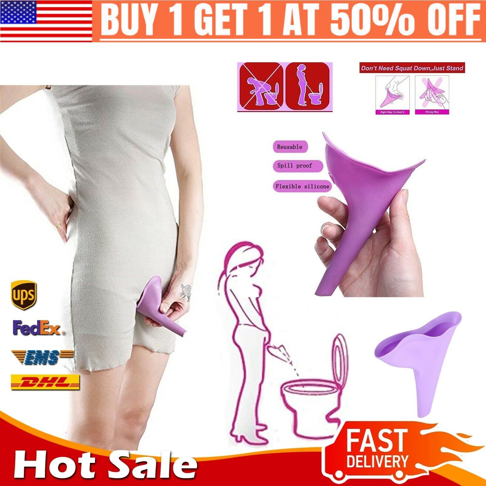 Female Urination Device Womens Outdoor Standing Up Pee Urinal Portable Urinary
