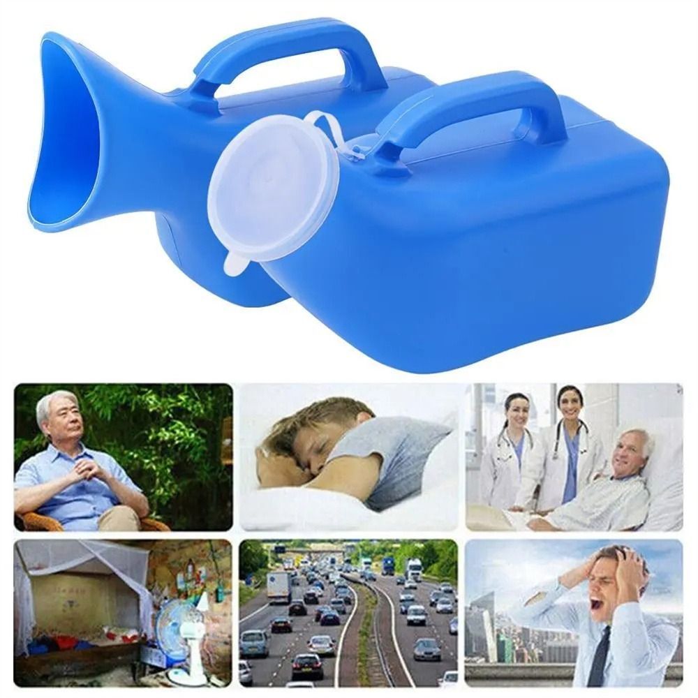 1200ml Large Capacity Mobile Urinal Night Urinary Bottle Urinal With Lid Unisex