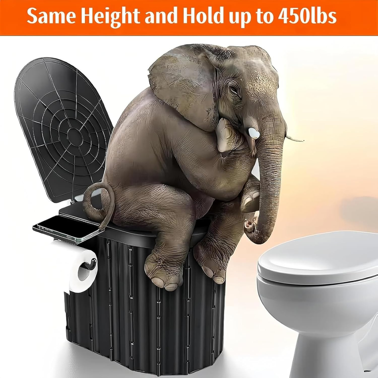 Portable Camping Toilet for Adults with Urine Gel & Leak-Proof Bags | Washable,