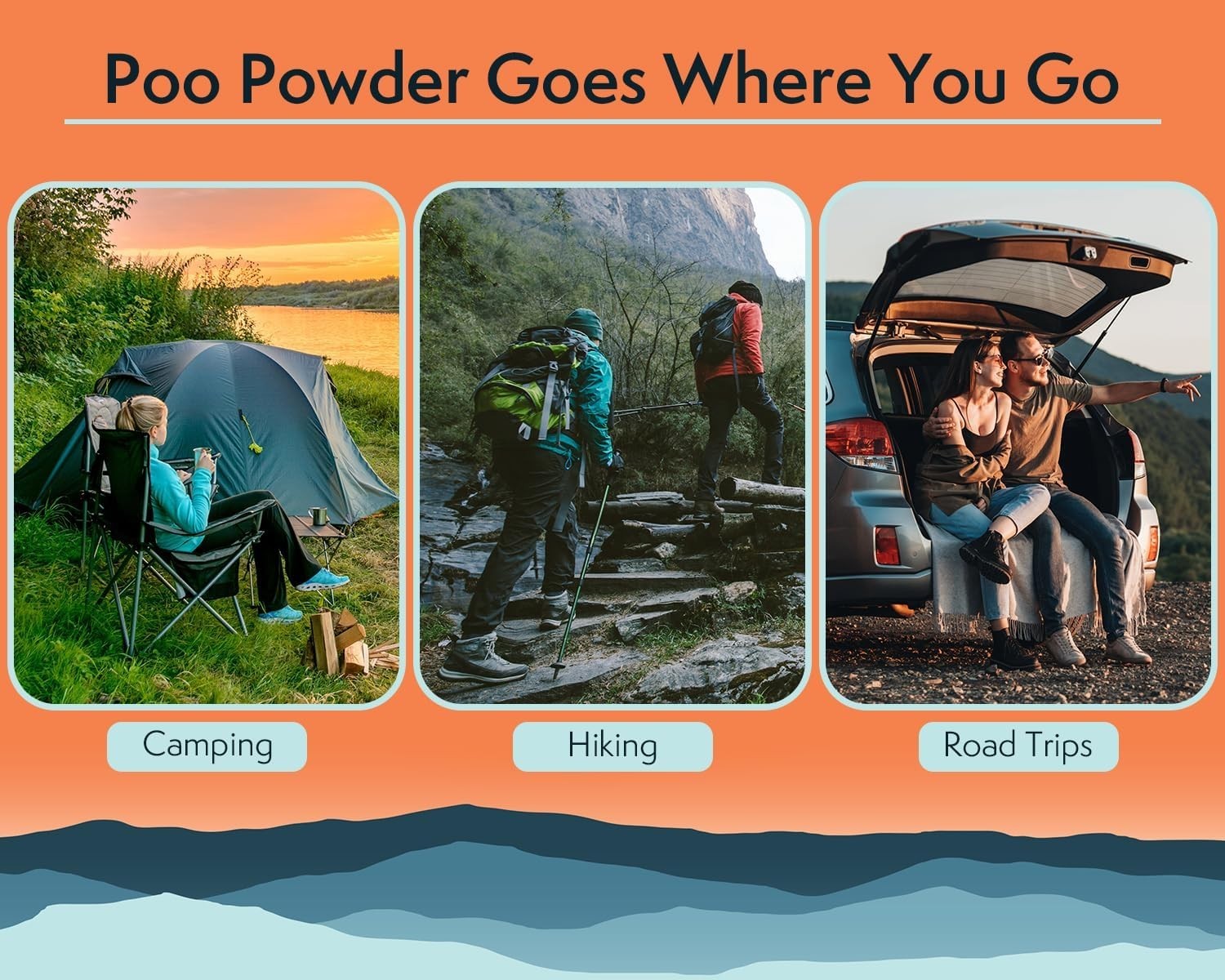 Portable Mini Poo Powder – 55 Scoops of Unscented Waste Treatment for Travel